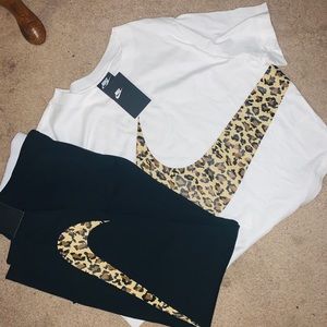 Nwt! Nike limited edition cheetah print set